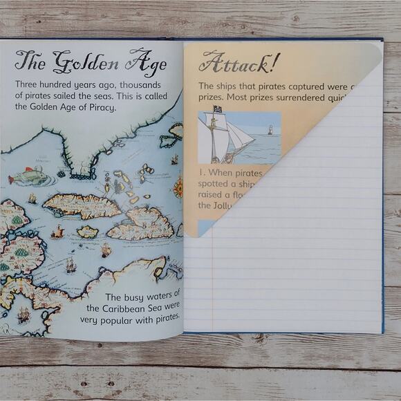 Pirates Rebound Book Journal, Repurposed Children's Book, Upcycled Notebook - Picture 8 of 14